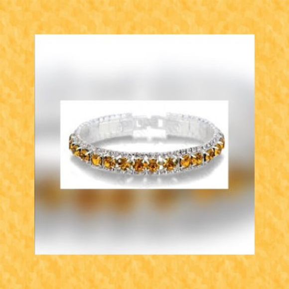 Silver-Tone‎ Crystal Tennis Bracelets, Sz 7.5 - Picture 2 of 6